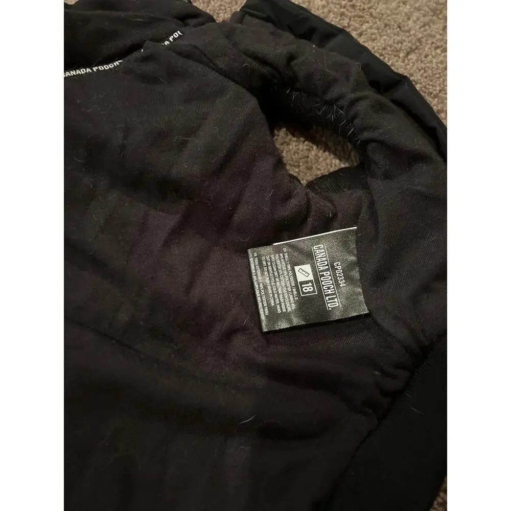 Canada Pooch Reflective Hybrid Jacket puffer breathable knit black SZ 18